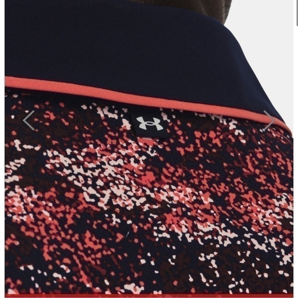 Under Armour Men's ISO Chill Edge Golf Polo, Midnight Navy/Venom Red Size - Picture 4 of 9